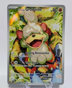 POKEMON TCG HISUIAN GROWLITHE 181/167 TWILIGHT MASQUERADE ILLUSTRATION RARE - Image 1