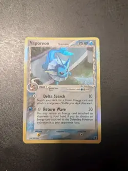Pokemon TCG Vaporeon (Delta) EX Delta Species 18/113 Reverse Holo Holo Rare - Image 1