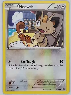 Meowth 61/98 Pokemon - XY Ancient Origins MP - Image 1