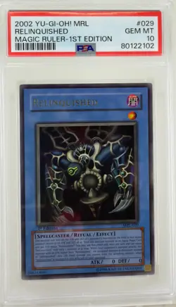 2002 YuGiOh Relinquished 1st Ed. MRL-029 Ultra Rare PSA 10 Gem Mint - Image 1