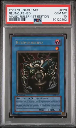 2002 YuGiOh Relinquished 1st Ed. MRL-029 Ultra Rare PSA 10 Gem Mint - Image 2