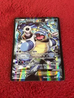 Blastoise EX XY122 XY Holo Pokemon Card Played - Image 1
