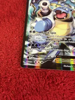 Blastoise EX XY122 XY Holo Pokemon Card Played - Image 4