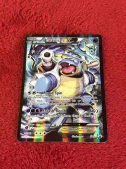 Blastoise EX XY122 XY Holo Pokemon Card Played - Image 5