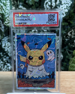 PokeDoodly Spookachu Pikachu Halloween Promo Card 1 of 1 - Fan Art Custom Slab - Image 1