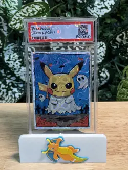 PokeDoodly Spookachu Pikachu Halloween Promo Card 1 of 1 - Fan Art Custom Slab - Image 2