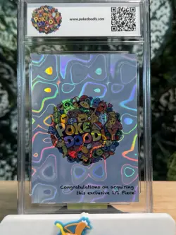 PokeDoodly Spookachu Pikachu Halloween Promo Card 1 of 1 - Fan Art Custom Slab - Image 3