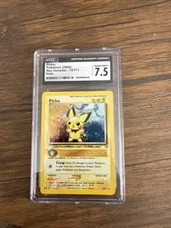 Pokemon Pichu TCG Neo Genesis Holo Rare Card 12/111 - Image 1