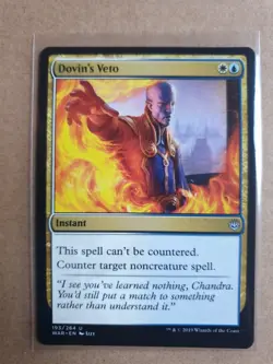 DOVIN'S VETO NM War of the Sparks mtg Gold - Instant Unc - Image 1