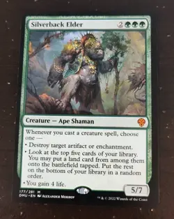 1x MTG Magic the Gathering Silverback Elder (177/552) Dominaria United / Used - Image 1