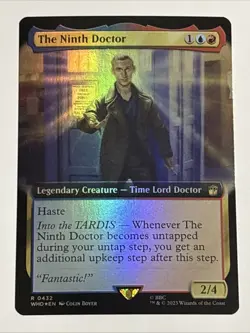 MTG Universes Beyond: Doctor Who The Ninth Doctor Extended Art Foil 0432 NM Rare - Image 1