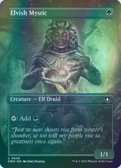 Elvish Mystic FOIL BORDERLESS - 0648 - Common - Commander Masters CMM MTG - Image 1