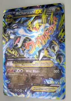 Rare Mega Charizard EX Pokemon Card 230 HP Wild Blaze NM - Image 1