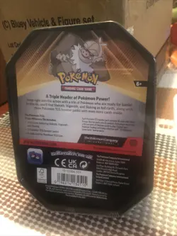 Pokemon TCG Triple Whammy Collector Tin SLAKING 3 Pack Foil sealed booster - Image 2