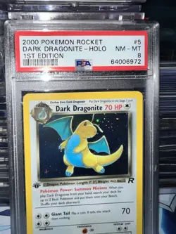 2000 POKEMON ROCKET 1ST EDITION #5 DARK DRAGONITE - HOLO PSA 8 - Image 3