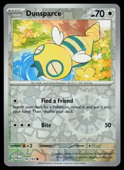 Dunsparce 156/193 Reverse Holo Pokemon Paldea Evolved LP - Image 1