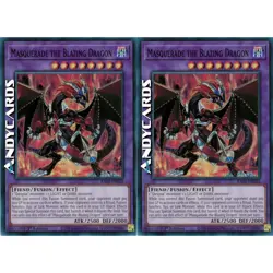 2x MASQUERADE THE BLAZING DRAGON • Super R SP • RA02 EN022 • 1Ed • Yugioh! - Image 1