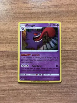 Pokemon TCG Gengar 057/198 Sword & Shield - Chilling Reign Holo Rare Card LP - Image 1