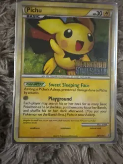 Pichu Pokemon Card 28/123 - HeartGold SoulSilver HGSS - Vintage Holo Rare - M - Image 1
