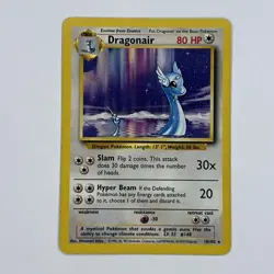 Dragonair 18/102 Non Holo Rare Base Set Pokemon Card LP - Image 1