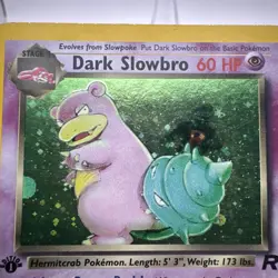 Dark Slowbro 12/82 Holo Rare 1st Edition Team Rocket Pokemon Card MP - Image 2