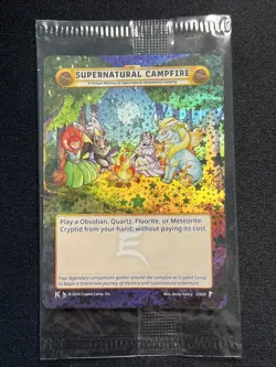 Cryptid Camp TCG Kickstarter Box Topper Card Supernatural Campfire Sealed - Image 1