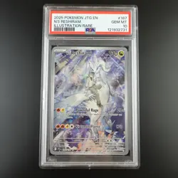 PSA 10 N's Reshiram 167/159 Pokemon Journey Together Graded Card - Image 1