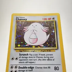 Chansey 3/102 Original Holo Rare Base Set Pokemon Card WOTC TCG 1999 - Image 3