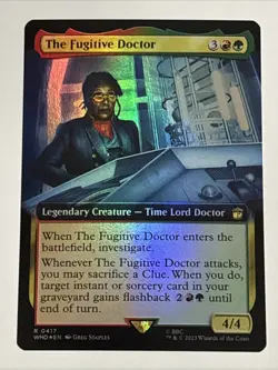 MTG Doctor Who The Fugitive Doctor Extended Art Foil 0417 NM Rare - Image 1