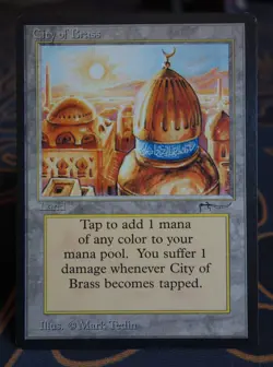 *** MTG CITY OF BRASS -- ARABIAN NIGHTS -- UNPLAYED EXCELLENT CONDITION *** - Image 1