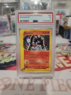 Pokemon TCG Houndour Skyridge 66/144 PSA 5 - Image 1