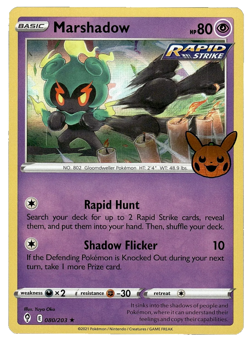 Marshadow 80/203 Trick Or Trade BOOster Stamped Holo Pokemon Trading TCG 2023 NM - Image 1
