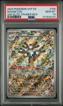 2024 POKEMON SVP EN-SV BLACK STAR PROMO #159 MAGNETON PSA 10 - Image 1