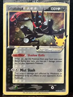 Pokemon Greninja Gold Star Promo Sealed SWSH144 Celebrations Black Star - Image 1