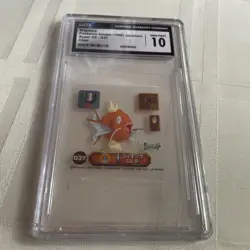 Pokemon Magikarp Amada 1998 Japanese Super DX-D37 Clear Cgc 10 Slab POP4 - Image 1