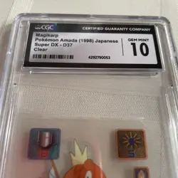 Pokemon Magikarp Amada 1998 Japanese Super DX-D37 Clear Cgc 10 Slab POP4 - Image 2