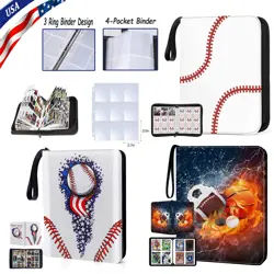 3 Styles Cards Trading Card Binder 4 Pocket 400 Cards Baseball Binder Collection - Image 1