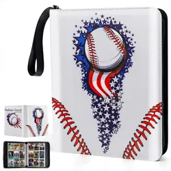 3 Styles Cards Trading Card Binder 4 Pocket 400 Cards Baseball Binder Collection - Image 4