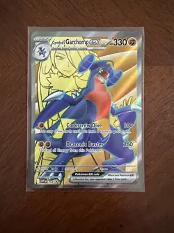 Cynthia's Garchomp ex SVP 204 Full Art Holo Black Star Promo NM Pokemon Card - Image 1