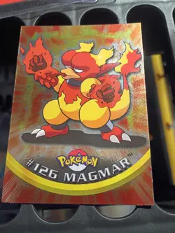 #126 Magmar Silver Foil Topps TV Animation Series 3 Pokemon Card 2000 - Image 1