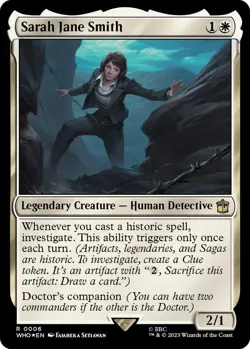 NM Foil Sarah Jane Smith, MTG, Doctor Who, Magic the Gathering, 6 - Image 1