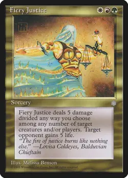Fiery Justice Ice Age Rare NM Magic: The Gathering Normal - Image 1