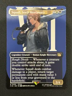Squall, SeeD Mercenary Borderless Magic the Gathering Non Foil Final Fantasy, NM - Image 1