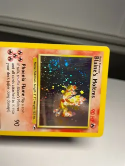 Pokemon TCG Gym Heroes 1/132 Holo Rare Card Blaine's Moltres (Swirl) - Image 3