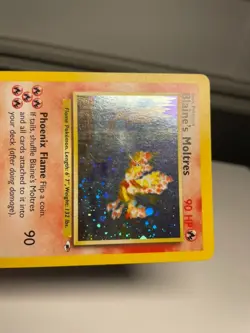 Pokemon TCG Gym Heroes 1/132 Holo Rare Card Blaine's Moltres (Swirl) - Image 4
