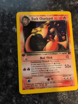 Dark Charizard 4/82 1st Edition Rare Team Rocket Pokemon Holo Foil Rare Nice! - Image 4