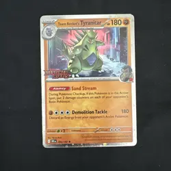 Team Rocket's Tyranitar 096/182-Pokemon: Destined Rivals Stamped Promo - Image 3