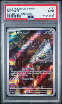 2023 POKEMON SVI EN-SCARLET & VIOLET ILLUSTRATION RARE #210 DROWZEE PSA 9 - Image 1