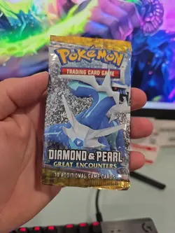 Pokemon Diamond & Pearl Great Encounters Booster Pack Factory Sealed Dialga Art - Image 1