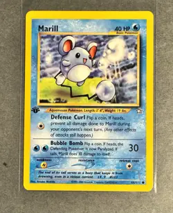 Marill Neo Genesis 1st Edition Pokemon TCG Vintage WOTC 66/111 - LP - Image 1